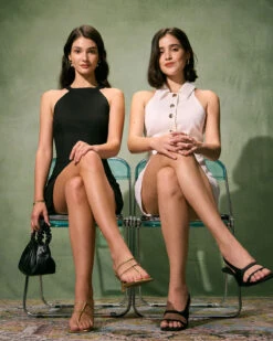 The Black Halter A-line Mini Dress -Outlet Dress Mix Up Store 0327RIHOAS 1732