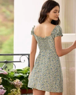 The Ruffle Edge Floral Mini Dress -Outlet Dress Mix Up Store 0421RIHOAS 1988