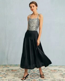 The Solid High Waisted Zip Skirt -Outlet Dress Mix Up Store 0423rihoas1163 1 912210