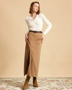 The Solid Collared Ribbed Knit Tops -Outlet Dress Mix Up Store 0483 7db2fa40 9d62 49de 83de 3cefc413a97d