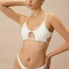The White Water Ripple Cut-Out Bikini Top