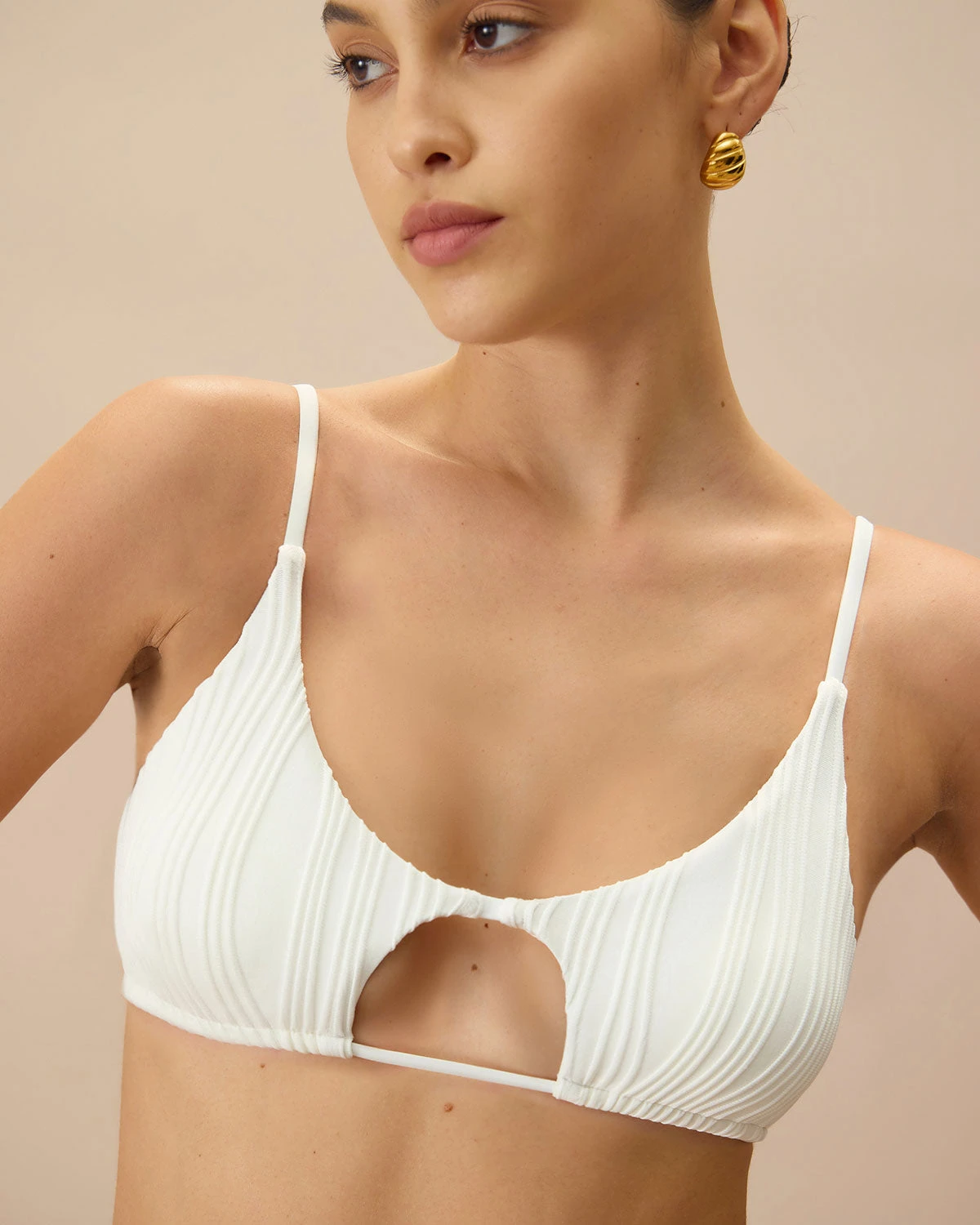 The White Water Ripple Cut-Out Bikini Top 2 The White Water Ripple Cut-Out Bikini Top - Image 2