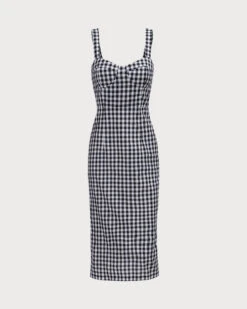 The Black Sweetheart Neck Plaid Midi Dress -Outlet Dress Mix Up Store 0 19c49f00 f6ea 4b8c 84e4 be5c4ded6ebc