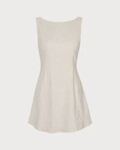 The Beige Boat Neck Textured Mini Dress -Outlet Dress Mix Up Store 0 49a032ce 46fc 478d 9eb6 6244bbb0ea6d