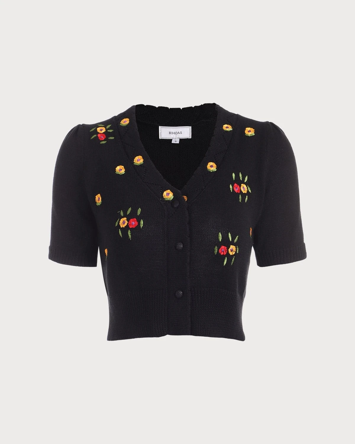The Floral Embroidered Crop Tee 7 The Floral Embroidered Crop Tee - Image 7