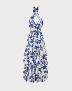 The Blue Halter Cut Out Ruffle Maxi Dress 14 The Blue Halter Cut Out Ruffle Maxi Dress -Outlet Dress Mix Up Store 0 998308a3 c9d2 479b aaad c1346f6033a8