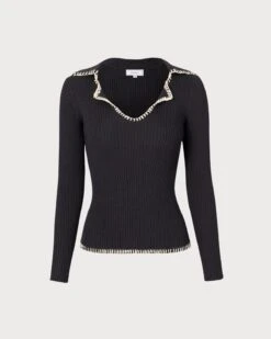 The Black Lapel Seam Colorblock Knit Top 12 The Black Lapel Seam Colorblock Knit Top -Outlet Dress Mix Up Store 0 c3a6155a 76ca 4e0f abcf 0c43fe60d5de 597410