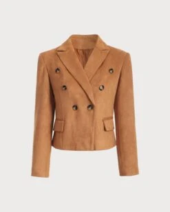 The Collared Buttons Suede Blazer -Outlet Dress Mix Up Store 0 fb63d372 2d9f 4d2f bec2 6897f6d2e0e7