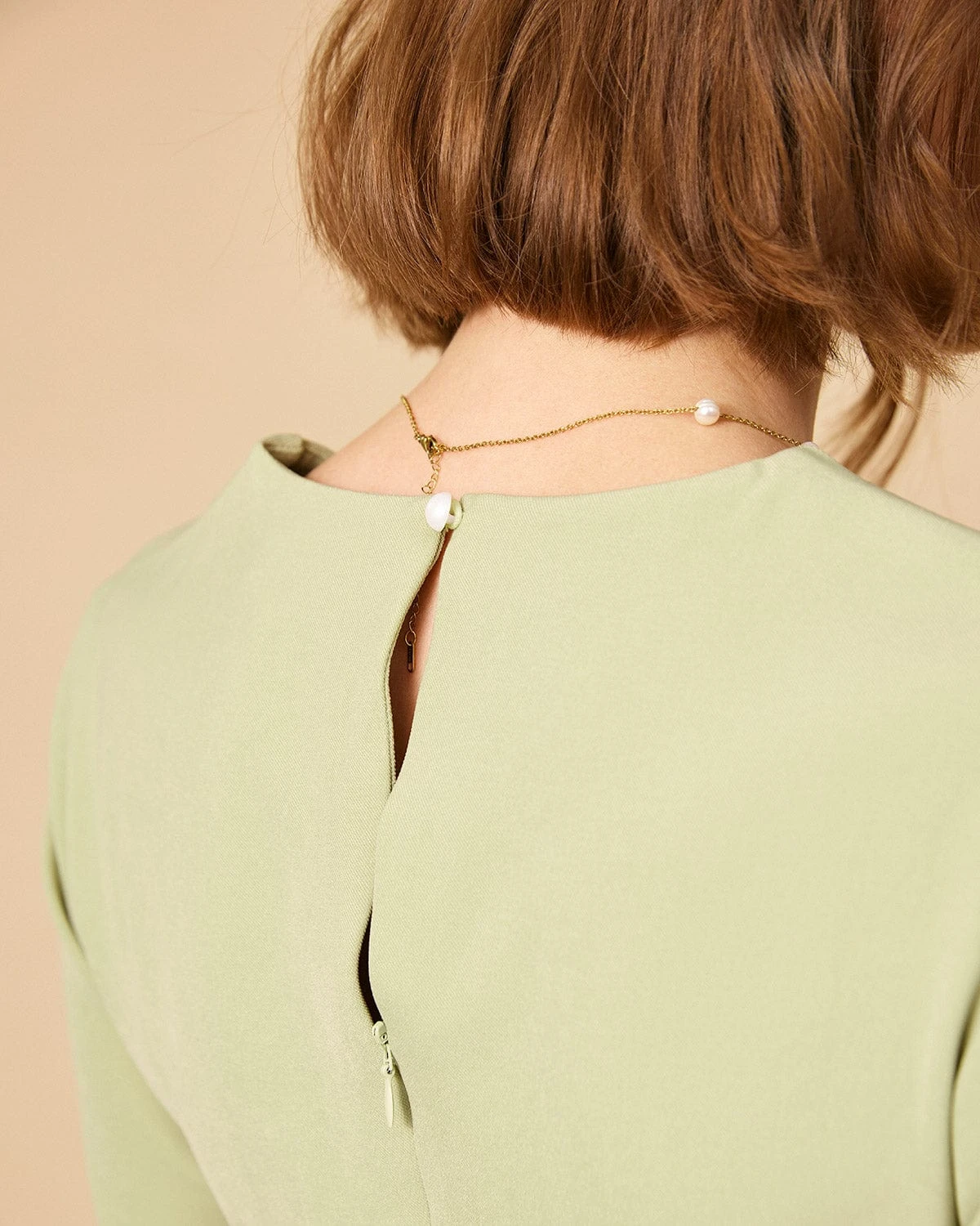 The Solid Square Neck Long Sleeve Dress 3 The Solid Square Neck Long Sleeve Dress - Image 3