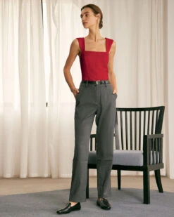 The Red Square Neck Jacquard Tank Top -Outlet Dress Mix Up Store 1218RIHOAS 725 d566f109 32ae 4064 bec7 2b975e2bafd5