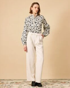 The Mock Neck Lace Trim Floral Blouse 6 The Mock Neck Lace Trim Floral Blouse -Outlet Dress Mix Up Store 1223