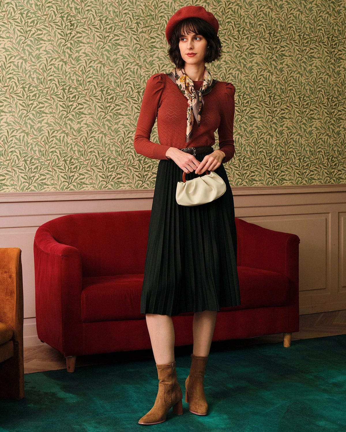 The Solid Puff Sleeve Slim-fitting Knit Top 4 The Solid Puff Sleeve Slim-fitting Knit Top - Image 4