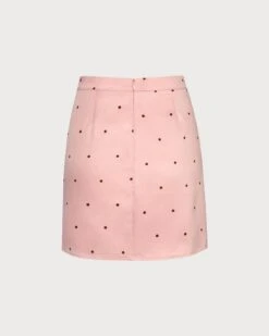 The Pink Polka Dot Button Slit Mini Skirt -Outlet Dress Mix Up Store 1 1 b0c1e7e3 4b3f 4b52 ad61 d6f2adf558a1