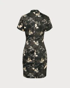 The Black Mandarin Collar Floral Cheongsam -Outlet Dress Mix Up Store 1 1 c2e91a6a bf44 4da2 8ce4 e65f7af1dca2 234110