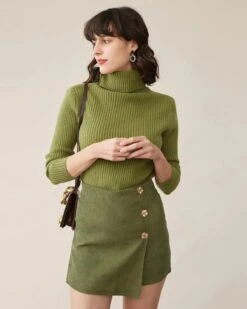 The Button Detailed A-line Skirt -Outlet Dress Mix Up Store 1 405b1745 1dcf 413a a70d b5c9b830c6c8