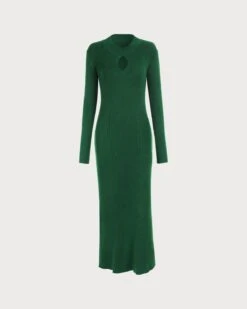 The Cutout Ribbed Bodycon Knit Dress -Outlet Dress Mix Up Store 22