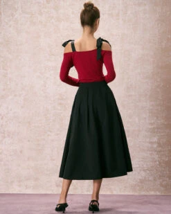 The Tie Strap Off-the-shoulder Tee -Outlet Dress Mix Up Store 240114 Rihoas 64