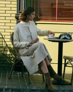 The Solid Cropped Tweed Jacket -Outlet Dress Mix Up Store 4912b20e782c180029dfeed531535f0e