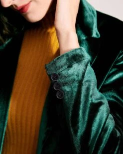 The Casual One Button Green Velvet Blazer -Outlet Dress Mix Up Store 5 61766c23 a905 4dd1 a4f2 0e6db59fef31
