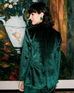 The Casual One Button Green Velvet Blazer -Outlet Dress Mix Up Store 7 529fe013 05e9 4dde 82a0 add447645a9b