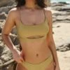 The Yellow Cutout Bikini Top