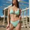 The Blue U-Neck Knotted Bikini Set