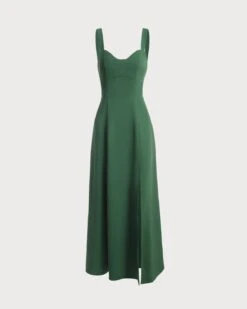 The Solid Color Side Slit Maxi Dress -Outlet Dress Mix Up Store IMG 0055 747672