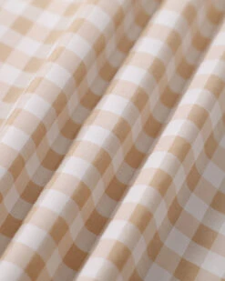 The Beige Round Neck Plaid Slit Midi Dress -Outlet Dress Mix Up Store IMG 2515