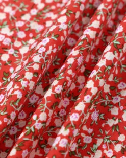 The Red V-Neck Front Slit Floral Midi Dress -Outlet Dress Mix Up Store IMG 3223