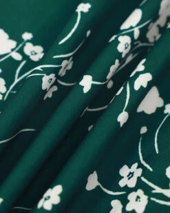 The Green Round Neck Floral Mini Dress -Outlet Dress Mix Up Store IMG 5451