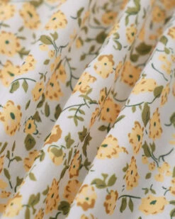 The Yellow Round Neck Floral Midi Dress -Outlet Dress Mix Up Store IMG 5477