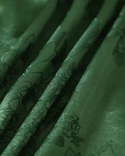 The Green Cowl Neck Jacquard Satin Maxi Dress -Outlet Dress Mix Up Store IMG 6635 825605