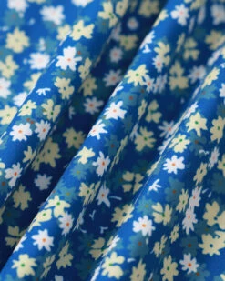 The Blue Floral Frill Trim Midi Dress -Outlet Dress Mix Up Store IMG 6842