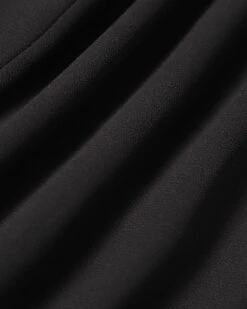 The Black Stand Collar Sheer Slit Mini Dress -Outlet Dress Mix Up Store IMG 7102