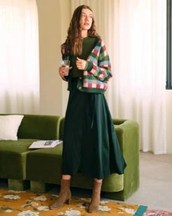 The Tie Waist High Waisted Satin Midi Skirt -Outlet Dress Mix Up Store RIHOAS0957 86633e71 6059 43c1 8231 3e62111e4e91