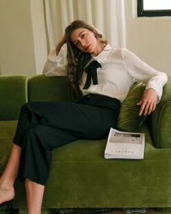 The Solid Pleated High-waisted Pants -Outlet Dress Mix Up Store RIHOAS2593