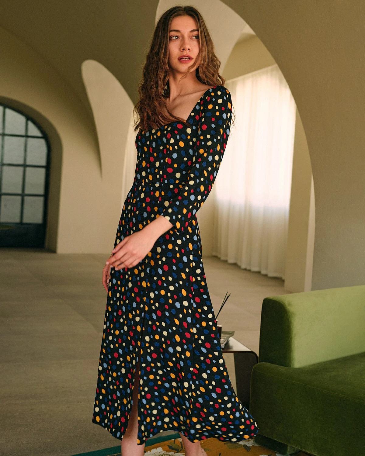 The Sweetheart Neck Polka Dot Maxi Dress 6 The Sweetheart Neck Polka Dot Maxi Dress - Image 6