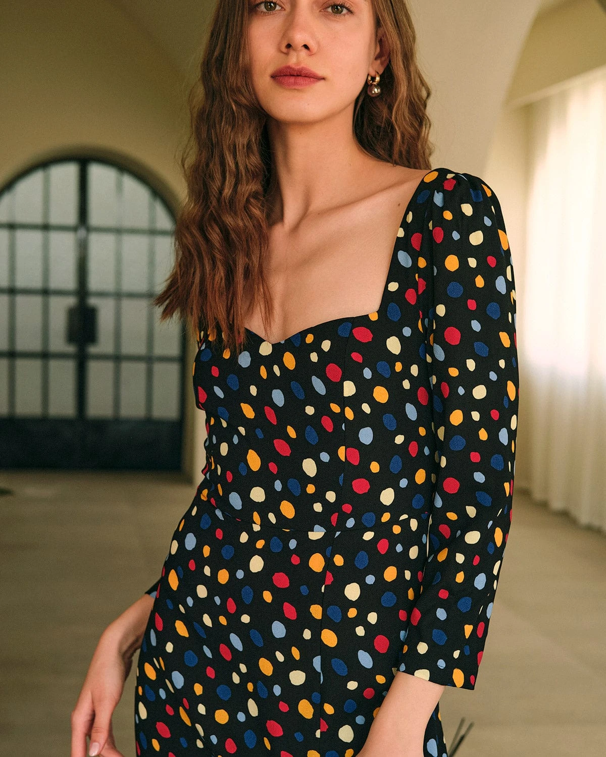 The Sweetheart Neck Polka Dot Maxi Dress 3 The Sweetheart Neck Polka Dot Maxi Dress - Image 3
