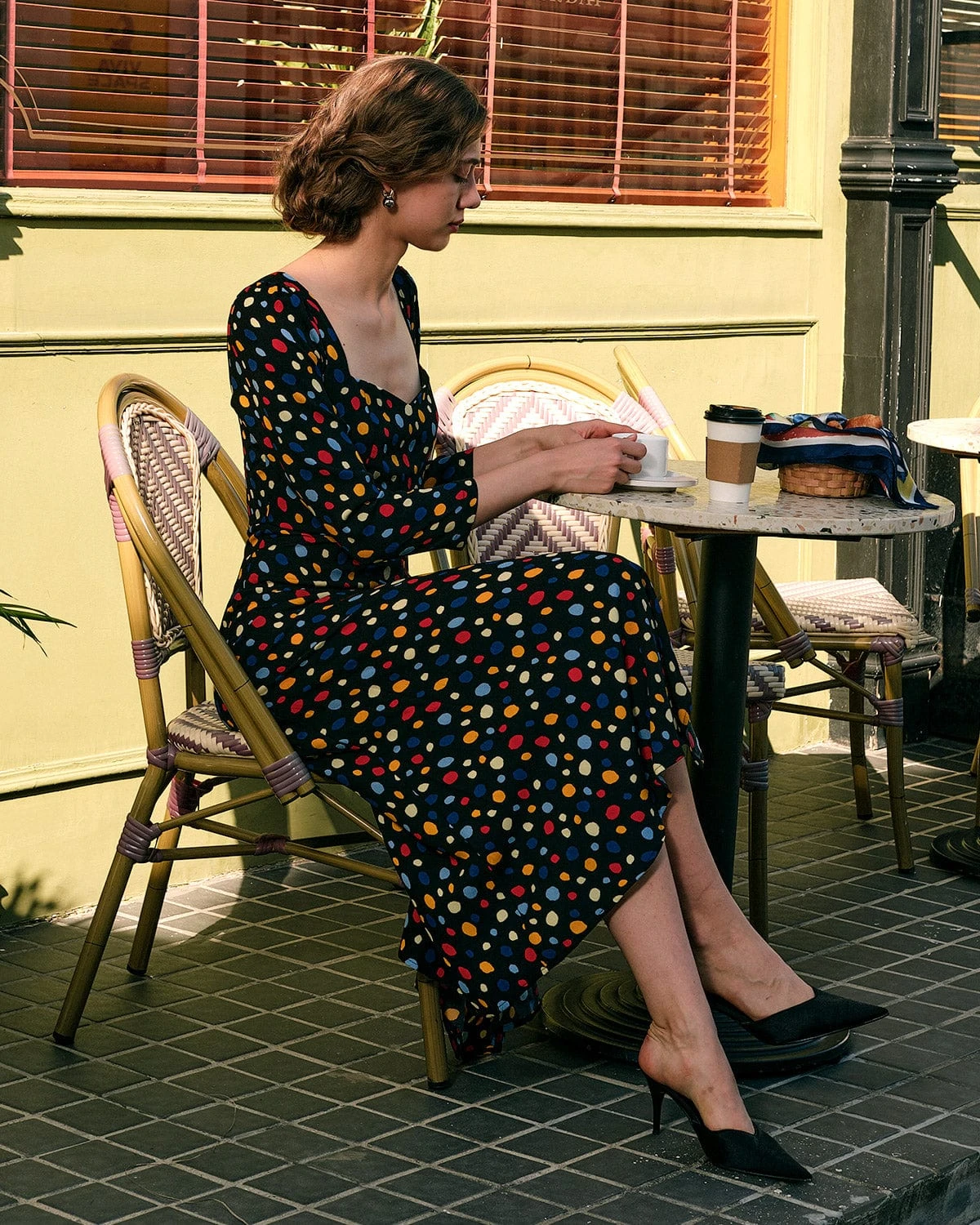 The Sweetheart Neck Polka Dot Maxi Dress 5 The Sweetheart Neck Polka Dot Maxi Dress - Image 5