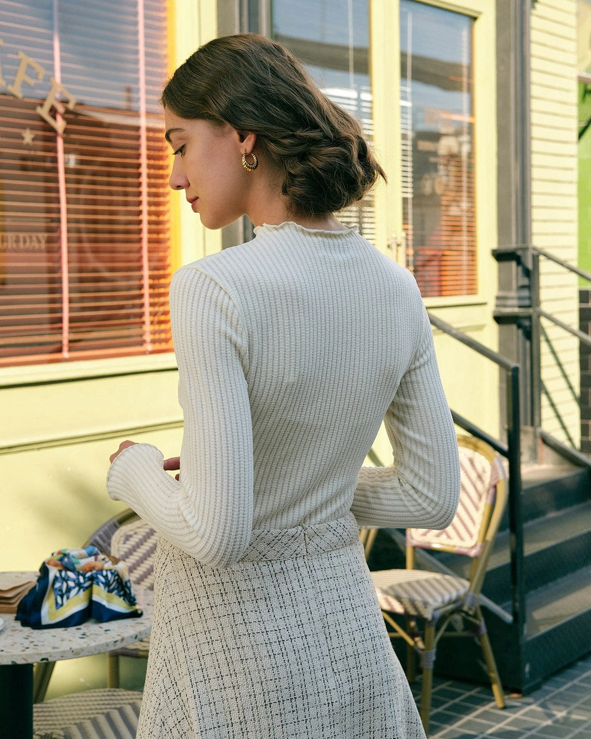 The Solid Mock Neck Slim Fit Tee 5 The Solid Mock Neck Slim Fit Tee - Image 5