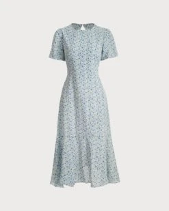 The Ruffle Backless Floral Midi Dress 11 The Ruffle Backless Floral Midi Dress -Outlet Dress Mix Up Store RW87496