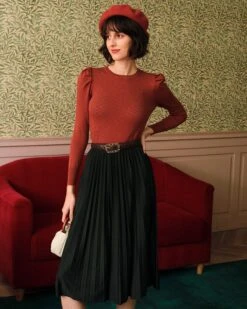 The Solid Puff Sleeve Slim-fitting Knit Top 8 The Solid Puff Sleeve Slim-fitting Knit Top -Outlet Dress Mix Up Store ad681c24905d84061c1ae5fb8b1c1f6a