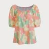 The Color Block Floral Blouses