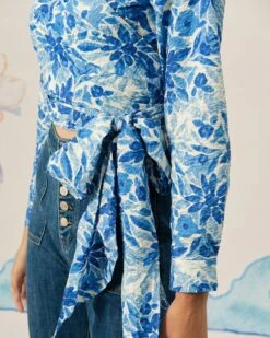 The Floral Wrap Long Sleeve Blouse -Outlet Dress Mix Up Store blouses the floral wrap long sleeve blouse 38076275785941