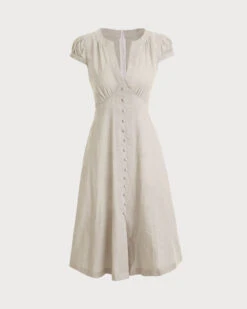 The Beige Cap Sleeve Split Hem Midi Dress -Outlet Dress Mix Up Store cap sleeve split hem midi dress dresses sey8e3 ea41f29c 9015 4c11 abb1 fc04392194fa