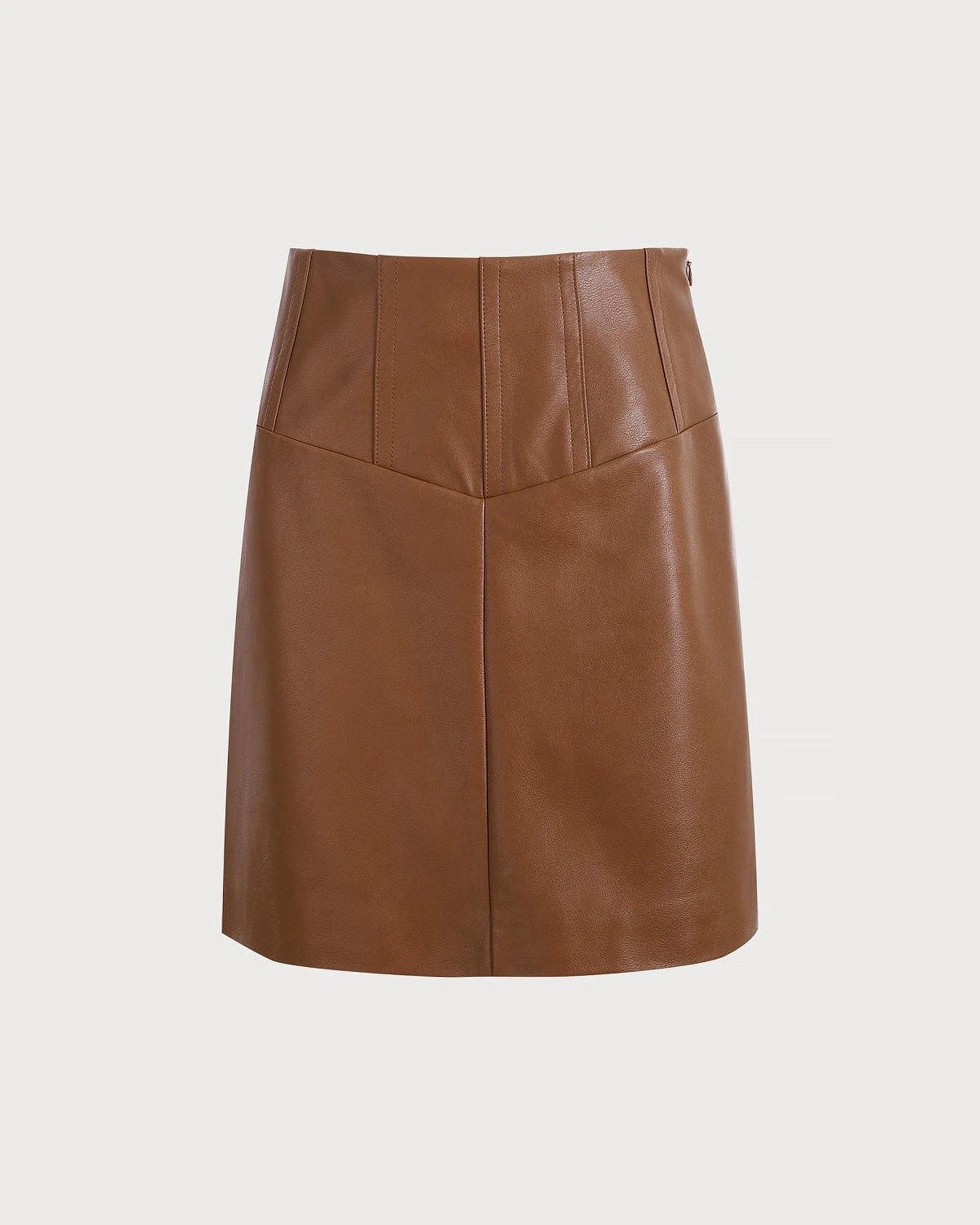 The High Waisted PU Leather A-line Mini Skirt 6 The High Waisted PU Leather A-line Mini Skirt - Image 6