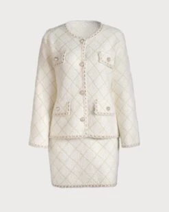 The Argyle Cardigan And Mini Skirt Set -Outlet Dress Mix Up Store fe5cf7d6821d241e98ee5c1b945e3445