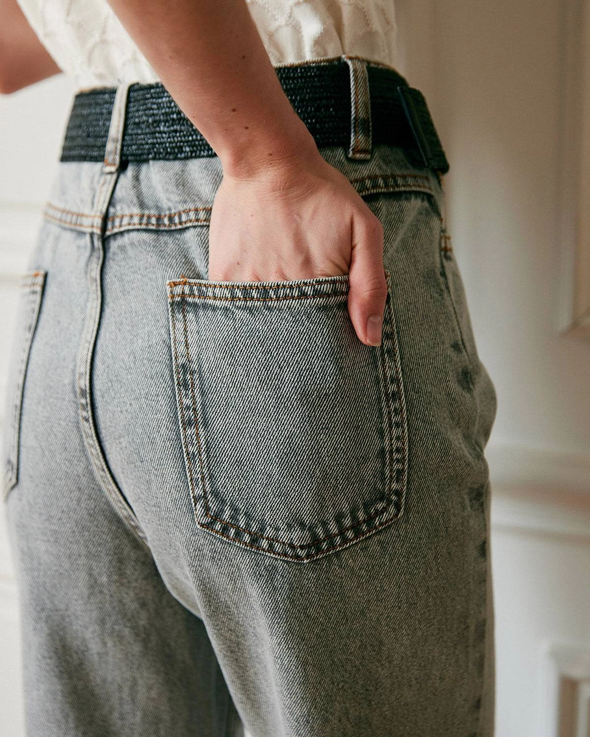 The Premium-fabric Vintage Wide-leg Flared Jeans 2 The Premium-fabric Vintage Wide-leg Flared Jeans - Image 2