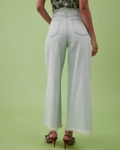 The Premium-fabric Wide-leg Crop Jeans -Outlet Dress Mix Up Store jeans the premium fabric wide leg crop jeans 36601578979541