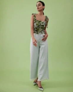 The Premium-fabric Wide-leg Crop Jeans -Outlet Dress Mix Up Store jeans the premium fabric wide leg crop jeans 36601579176149